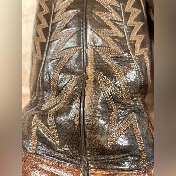 Men’s Hand Crafted Custom Made Full Quill Ostrich Boots Size 8D - Picture 6 of 12